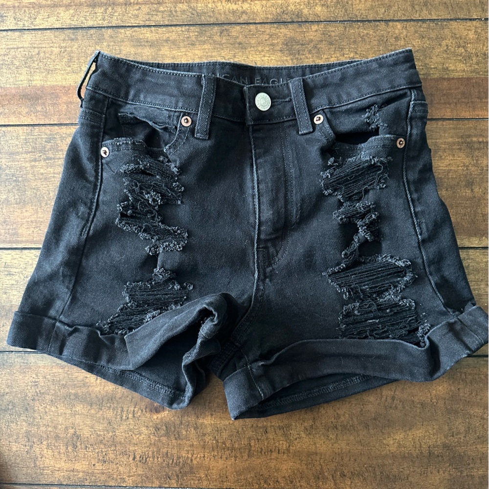 AE high rise mom shorts
